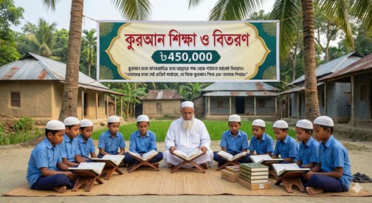 কুরআন শিক্ষা ও বিতরণ